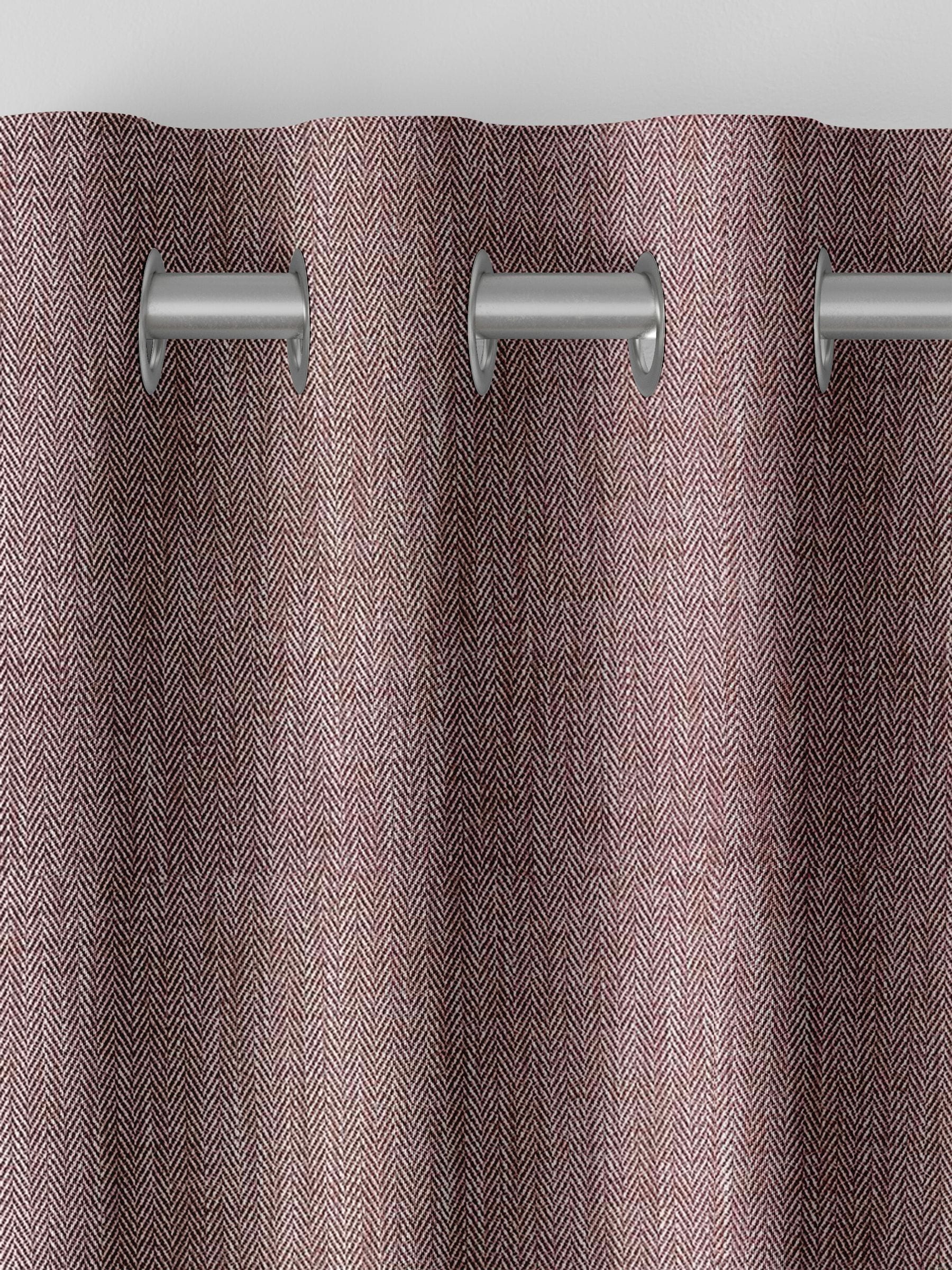 Grey herringbone made to measure curtains (British brand)