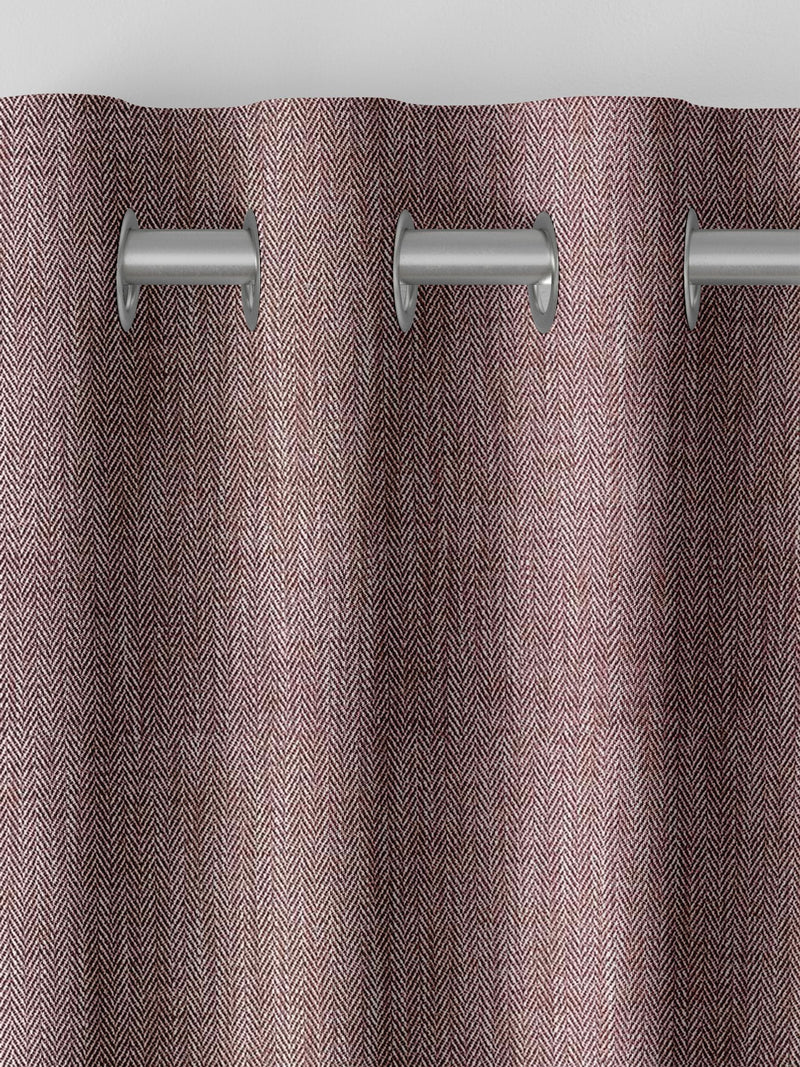 Grey herringbone made to measure curtains (British brand)