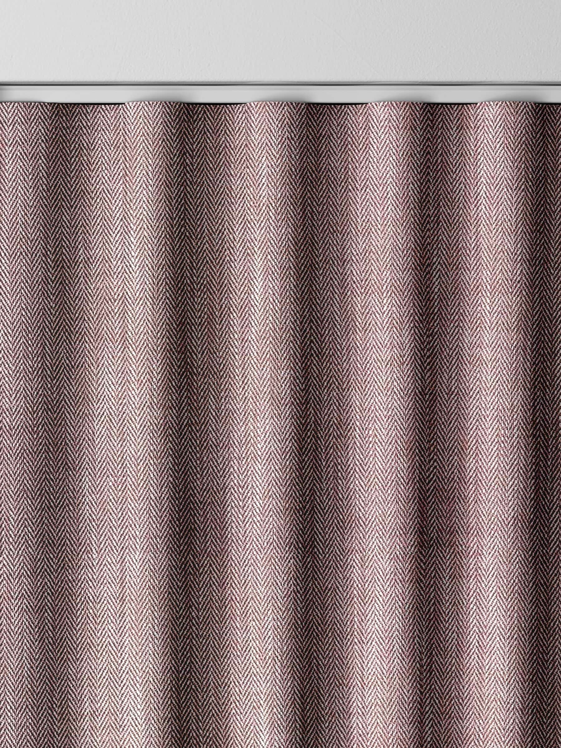 Grey herringbone made to measure curtains (British brand)