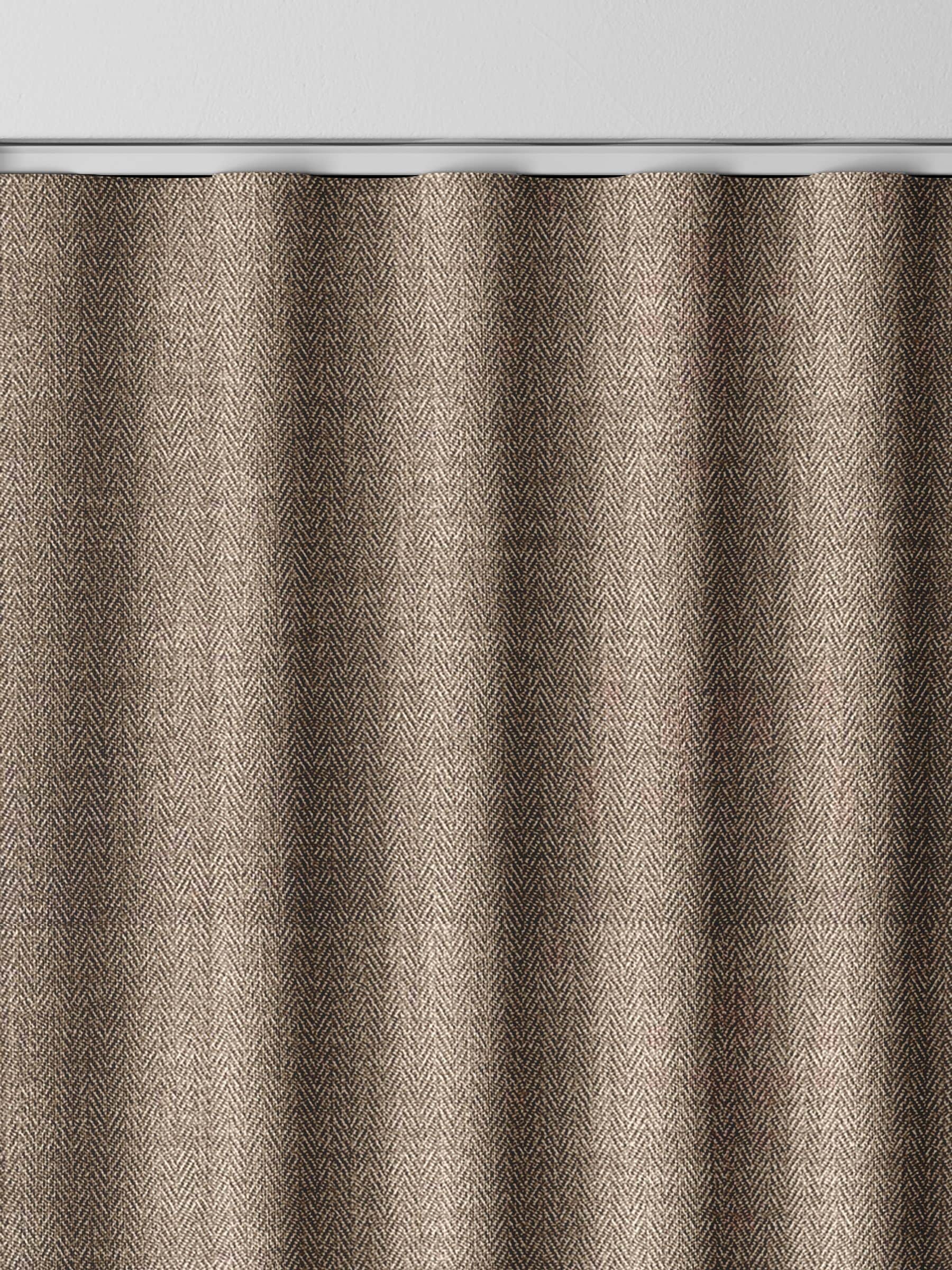 Natural knit made to measure herringbone curtains UK version