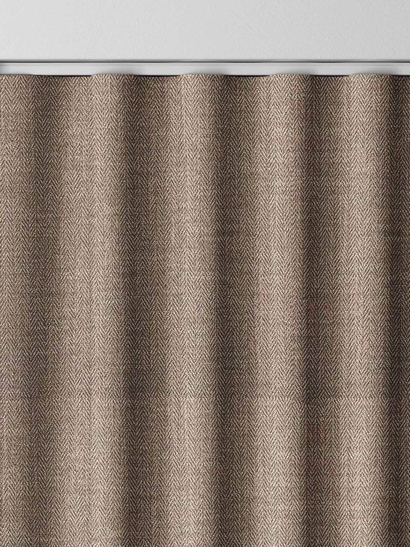 Natural knit made to measure herringbone curtains UK version