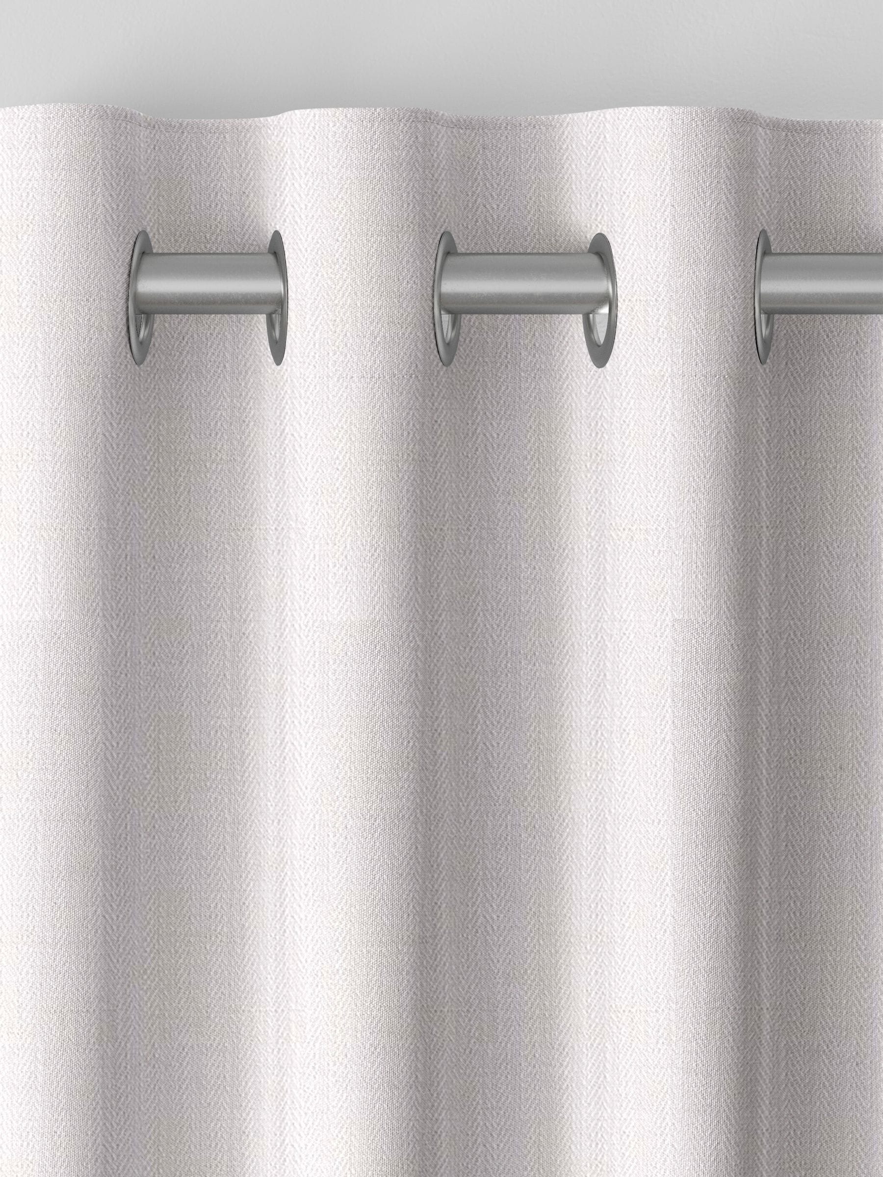 White herringbone curtains made to measure - British product