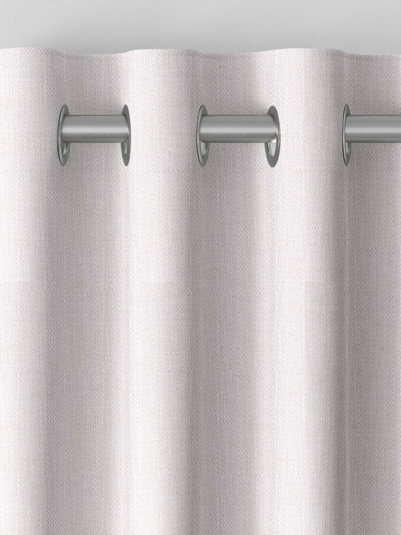 White herringbone curtains made to measure - British product