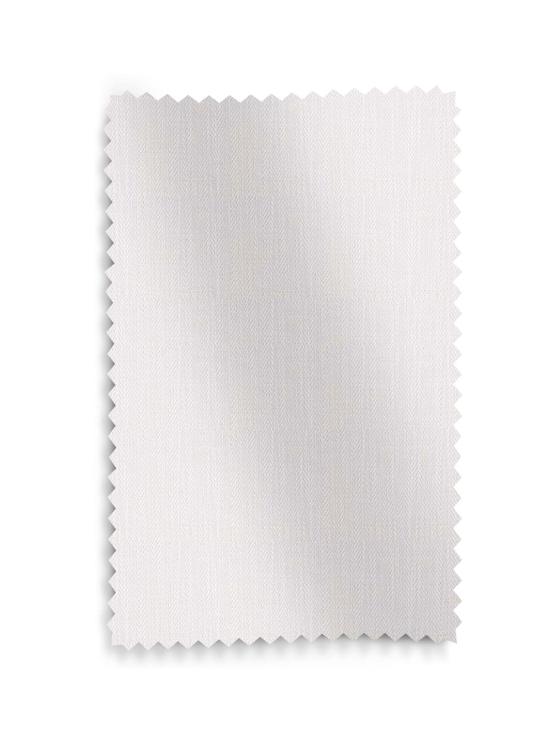 White herringbone curtains made to measure - British product