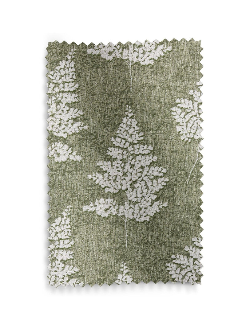 Midori green floral jacquard curtains - British product