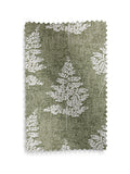 Midori green floral jacquard curtains - British product