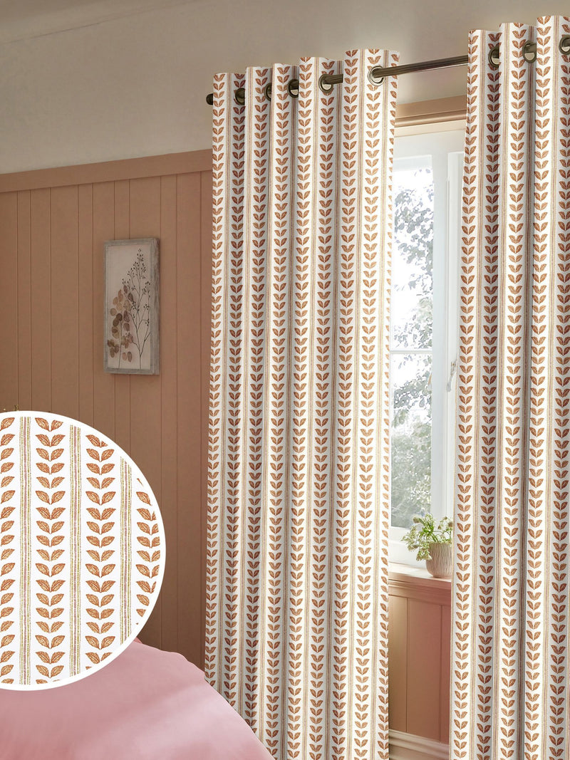 Liber orange made to measure cotton curtains - British product