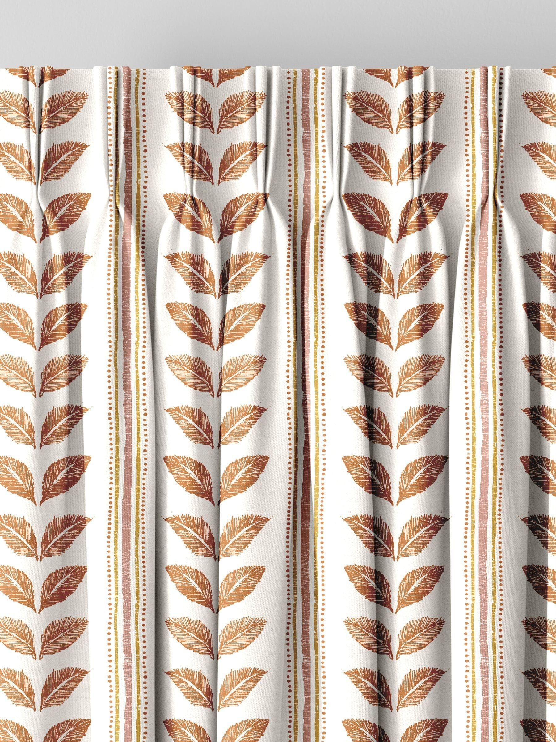 Liber orange made to measure cotton curtains - British product