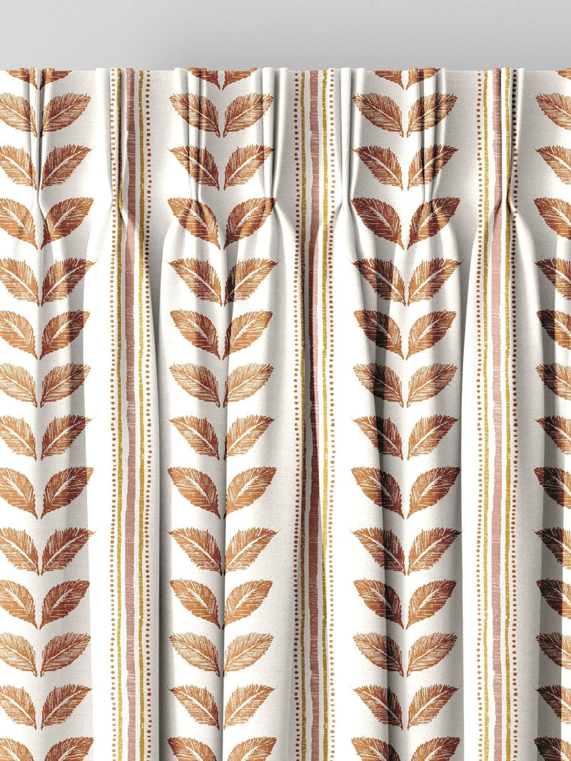 Liber orange made to measure cotton curtains - British product