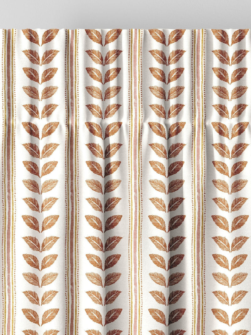 Liber orange made to measure cotton curtains - British product