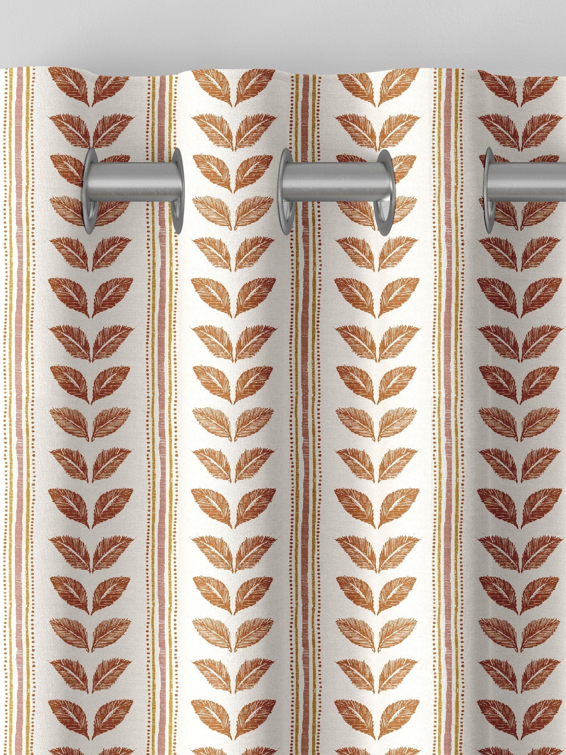 Liber orange made to measure cotton curtains - British product
