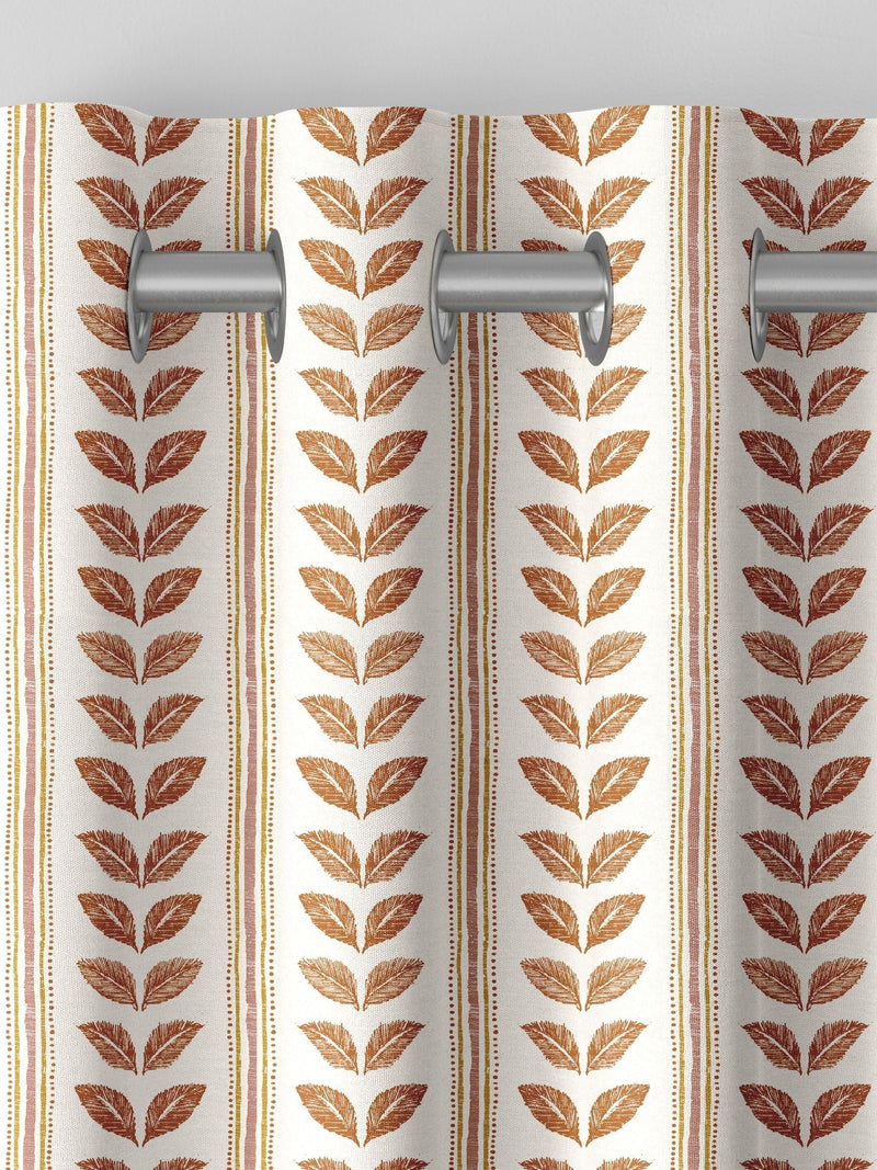 Liber orange made to measure cotton curtains - British product