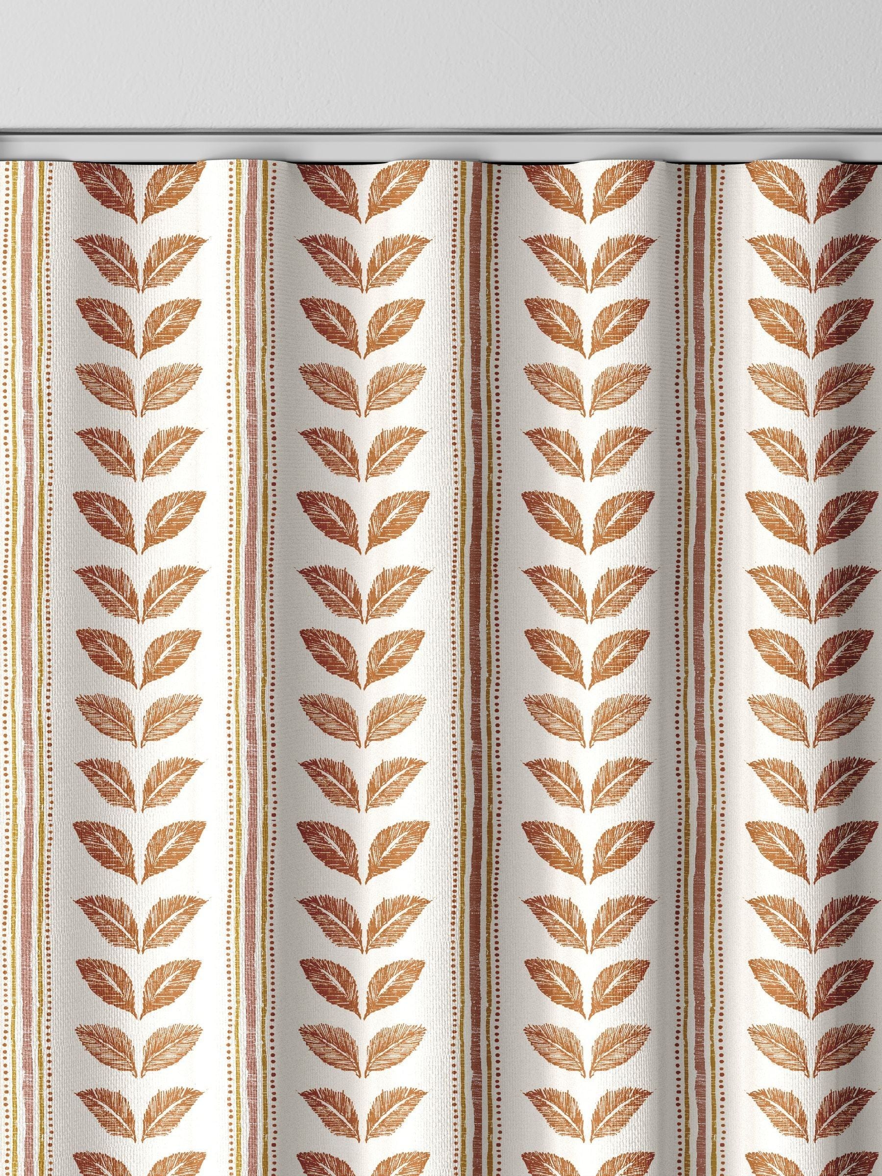 Liber orange made to measure cotton curtains - British product