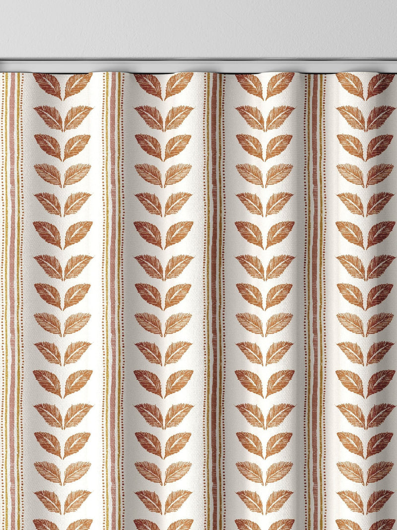 Liber orange made to measure cotton curtains - British product
