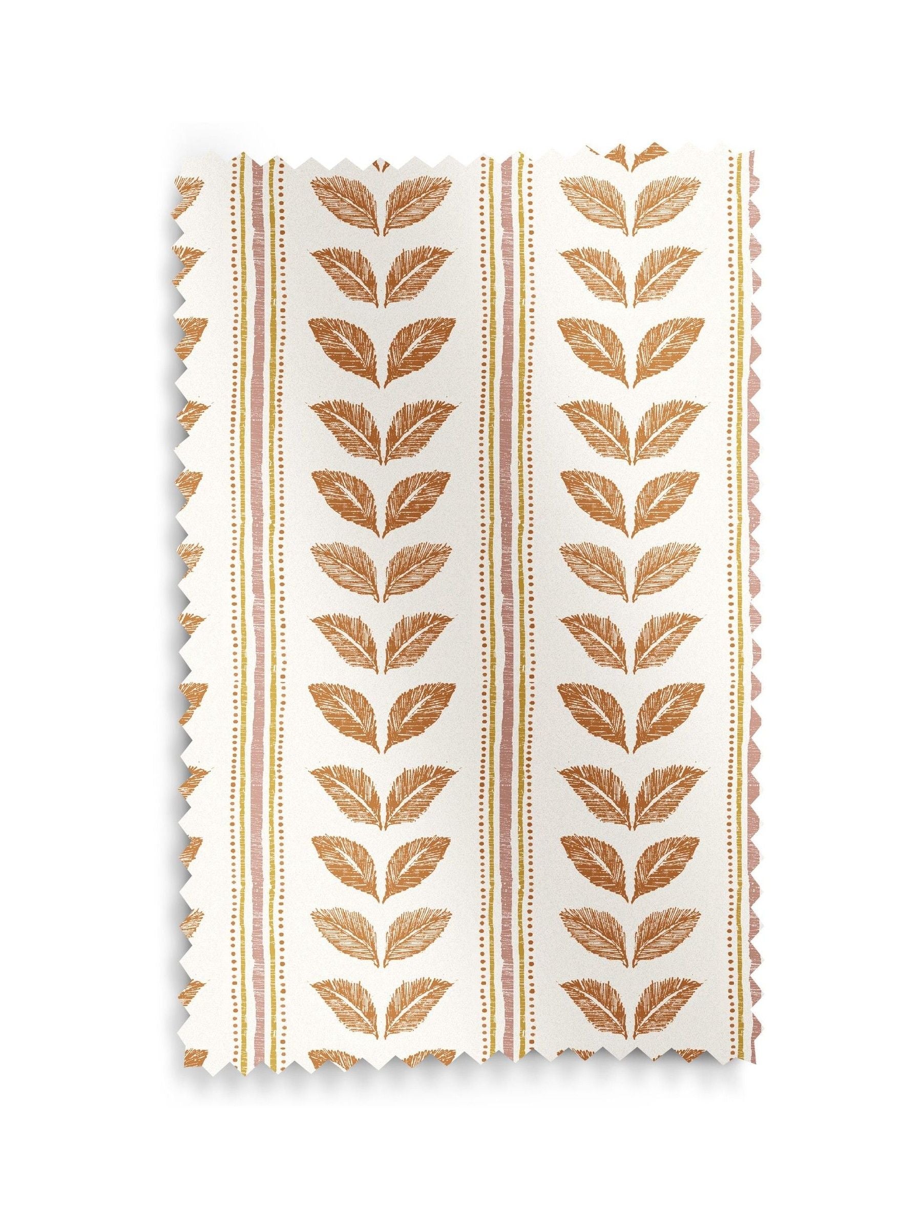 Liber orange made to measure cotton curtains - British product