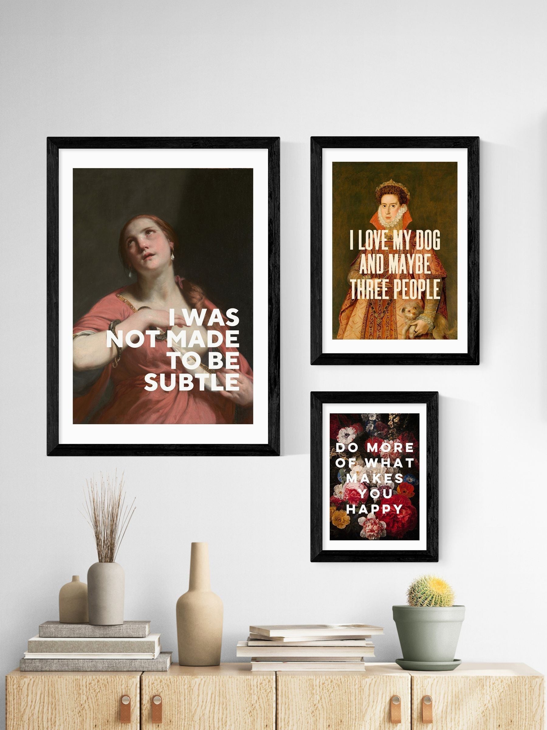East End Prints motivational wall art with Do More Of What Makes You Happy message - British product