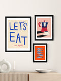 East End Prints Black Let's Eat wall art - British product