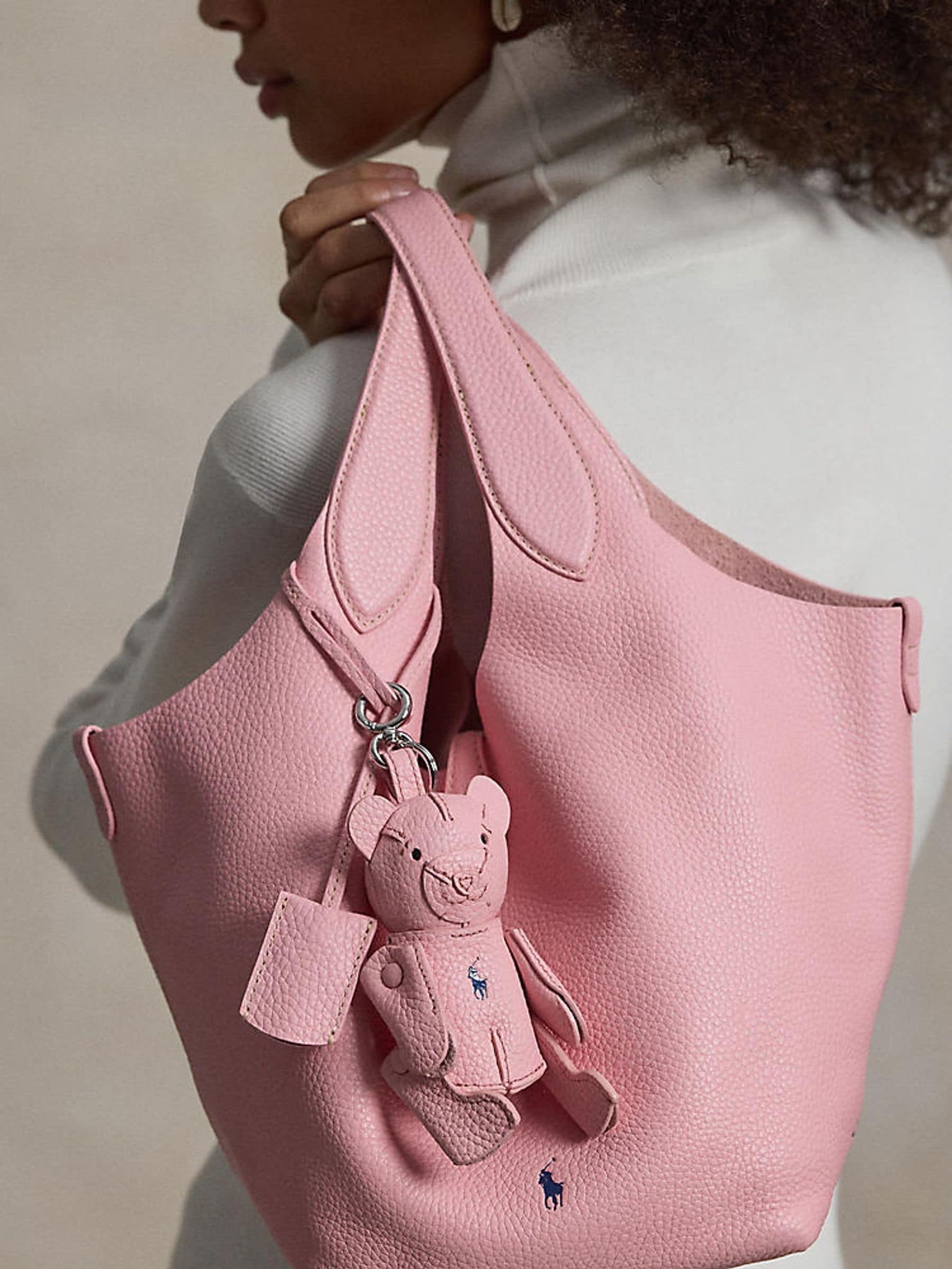 Polo Ralph Lauren Pink Medium Bear Bag Charm