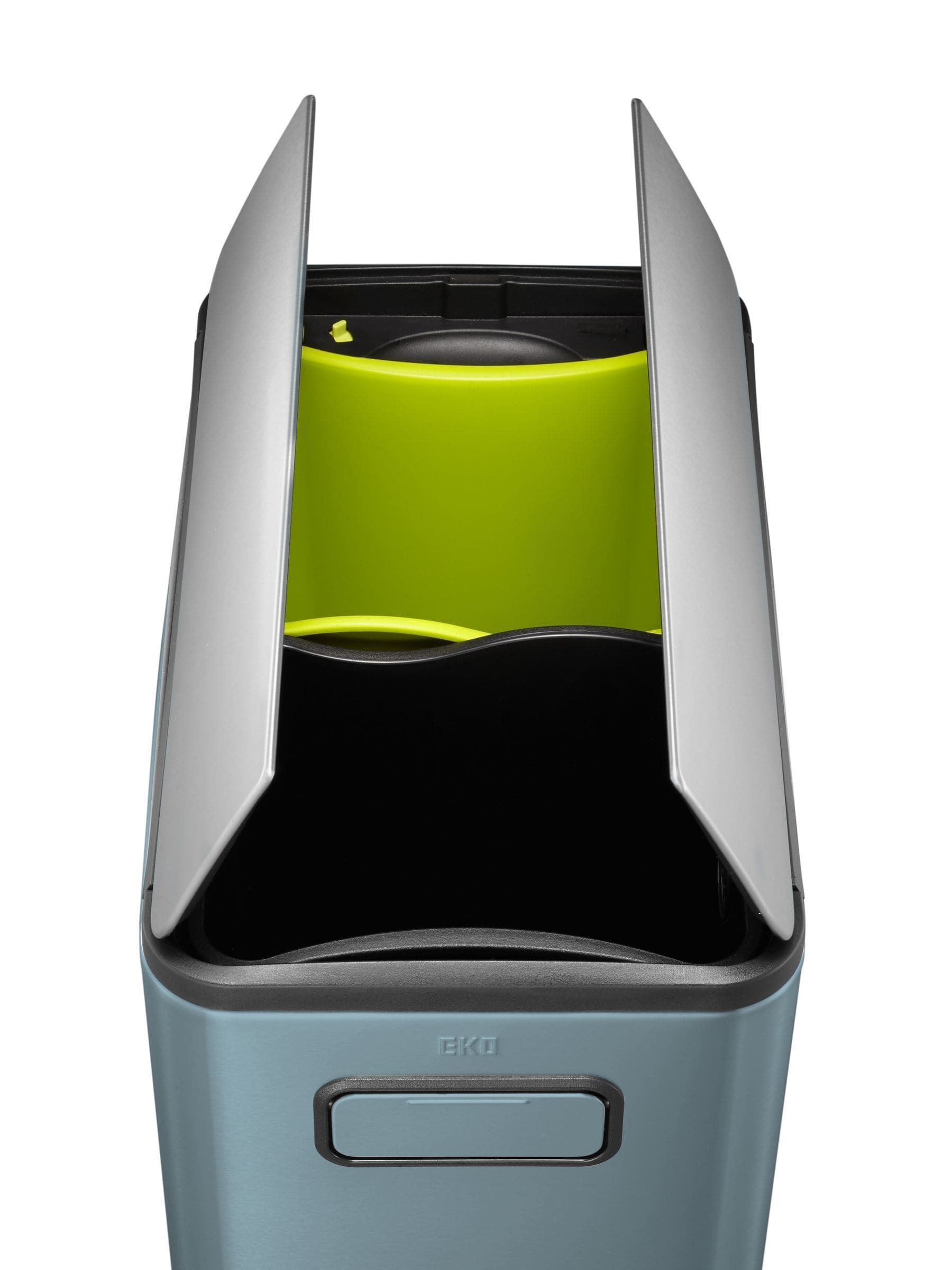 Eko Titanium Blue Ecofly stainless steel bin 20L (British brand)