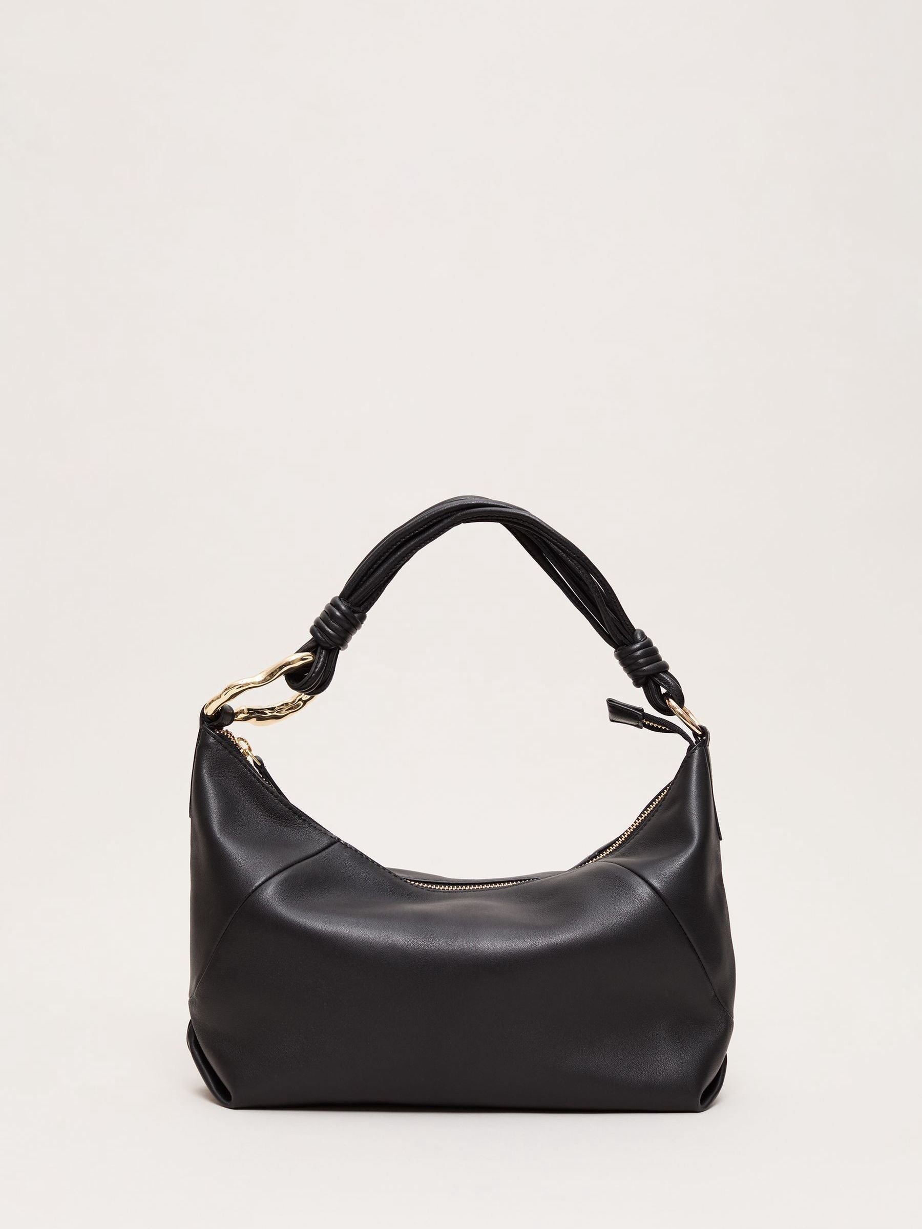 Phase Eight black shoulder bag with twisted handle, UK version