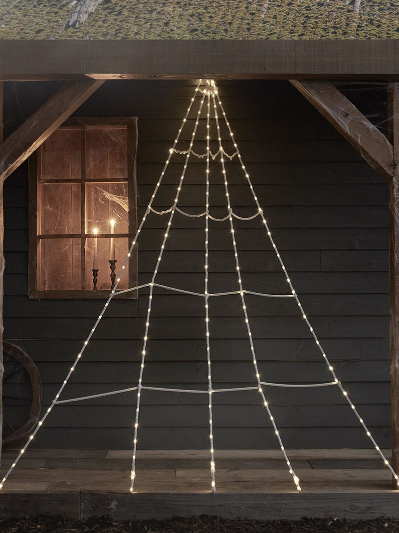 Lights4fun light up spider web Halloween decoration, imported from the UK