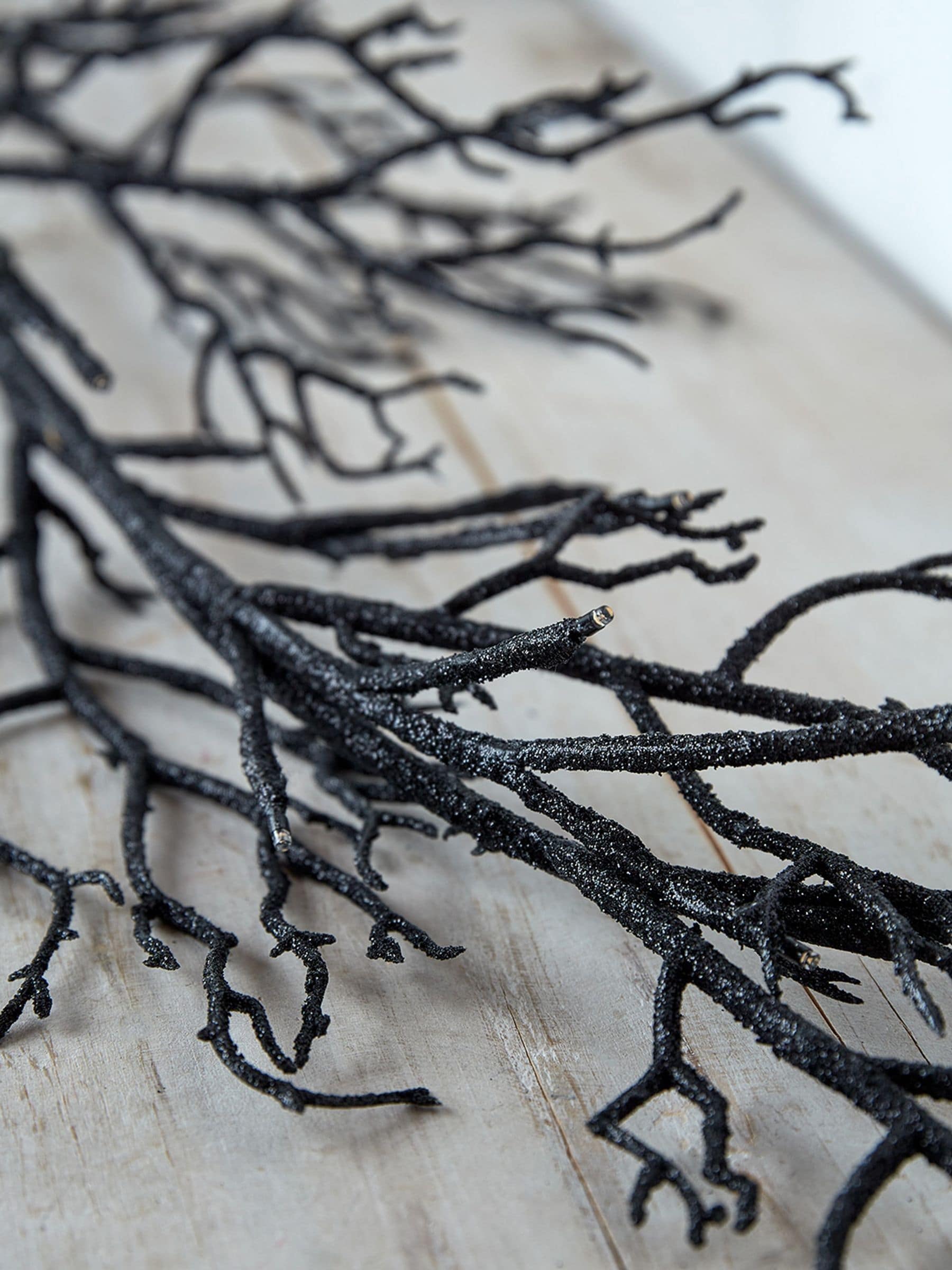 Lights4fun black twig Halloween garland 1.5m, UK version