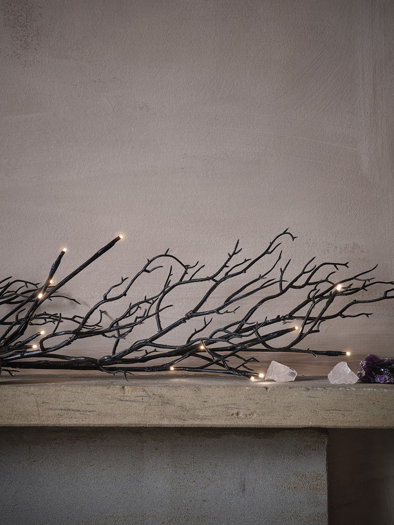 Lights4fun black twig Halloween garland 1.5m, UK version