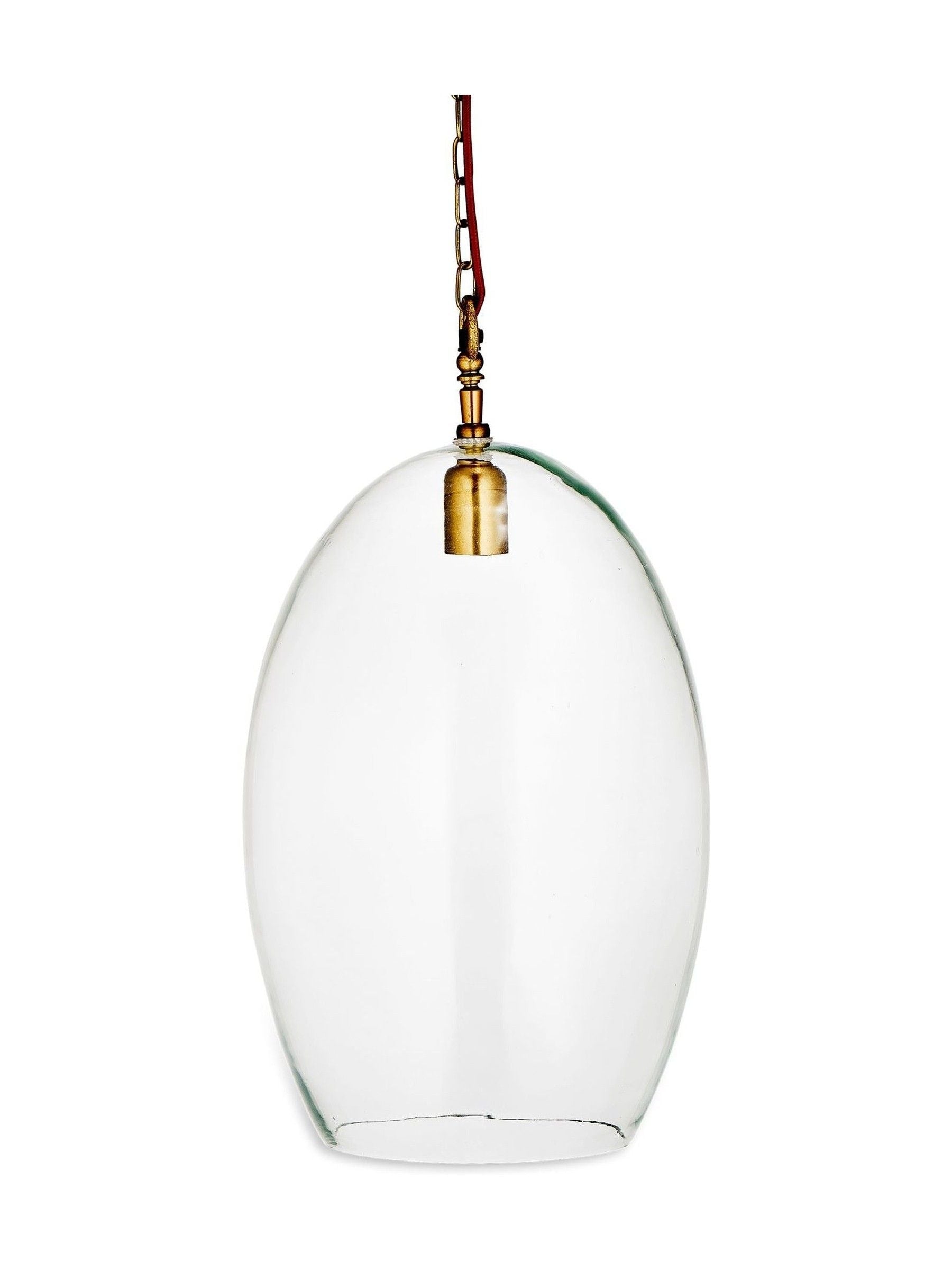 Nkuku Otoro clear glass pendant light - British product