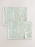 2 Pack Sage Green Cotton Baby Cellular Blankets