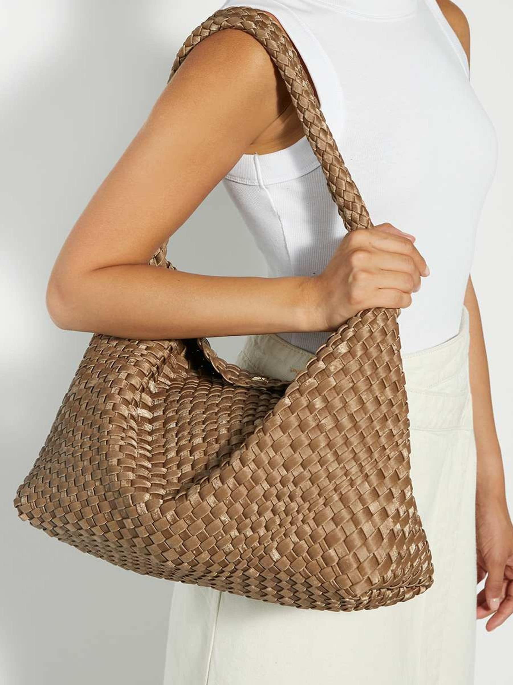 Dune London brown deliberate large woven slouch bag (British brand)