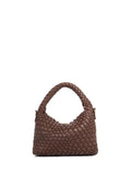 Dune London mini woven slouch bag dark brown, UK version