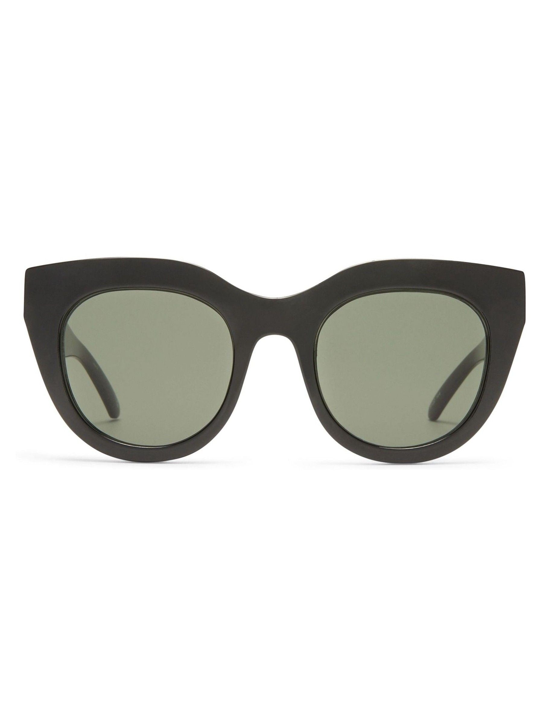 Le Specs Black Air Heart sunglasses, imported from the UK