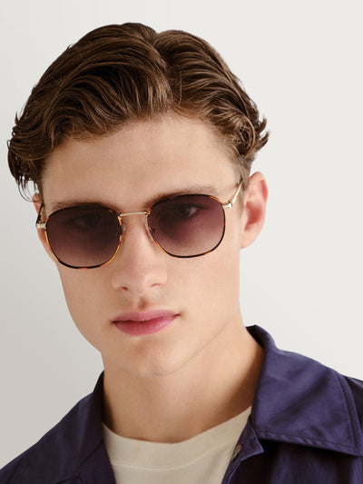 Next Le Specs Gold Neptune Deux Sunglasses- Buy online at McGrocer