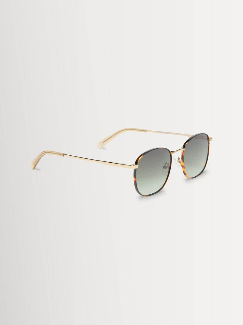 Le Specs Neptune Deux sunglasses gold frame khaki lenses - British product