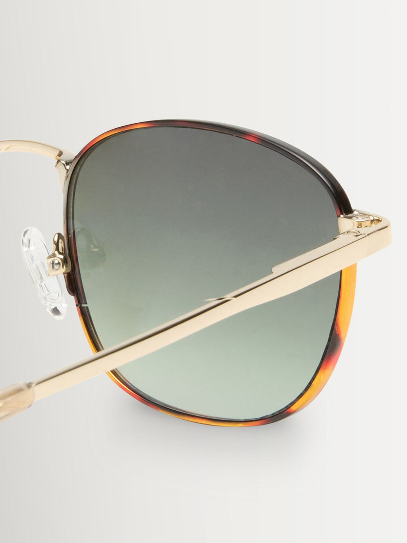 Le Specs Neptune Deux sunglasses gold frame khaki lenses - British product