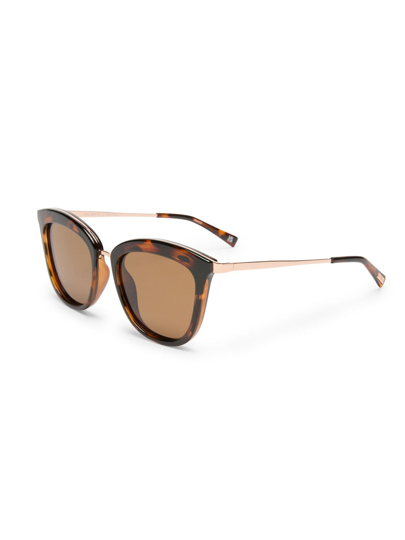 Le Specs Caliente cat-eye sunglasses black and gold frame - British product