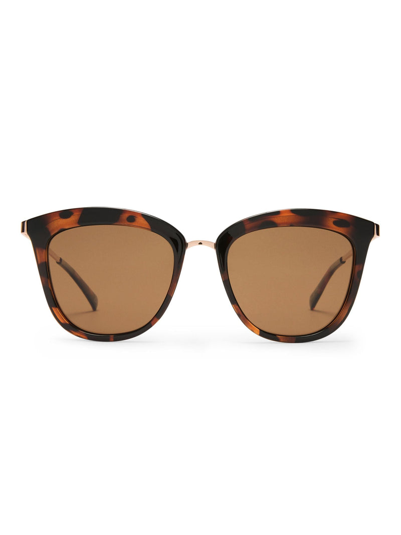 Le Specs Caliente cat-eye sunglasses black and gold frame - British product