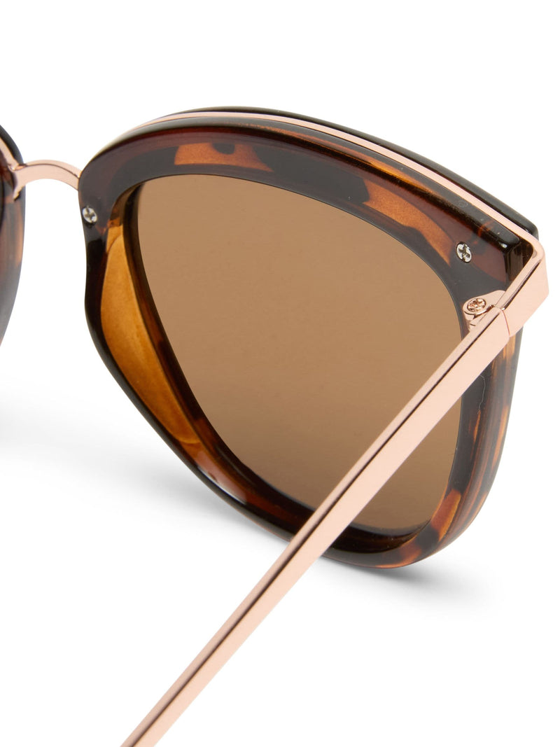 Le Specs Caliente cat-eye sunglasses black and gold frame - British product