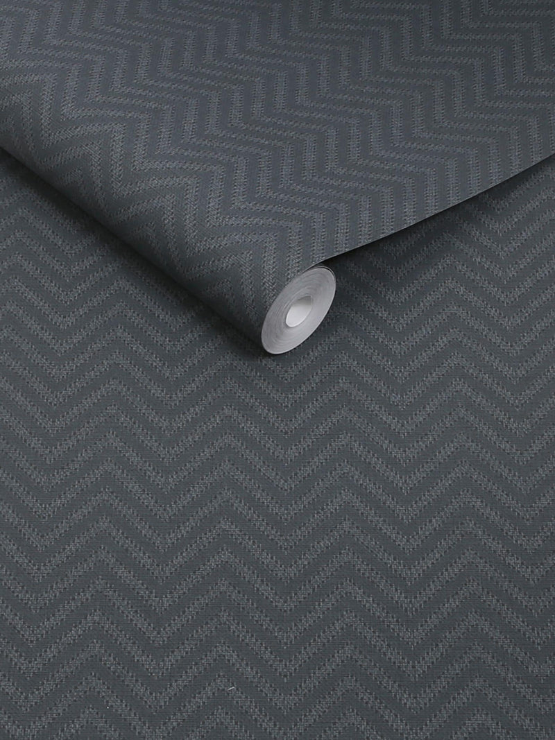 Abigail Ahern Dusk Herringbone Weave wallpaper 10m, imported from the UK