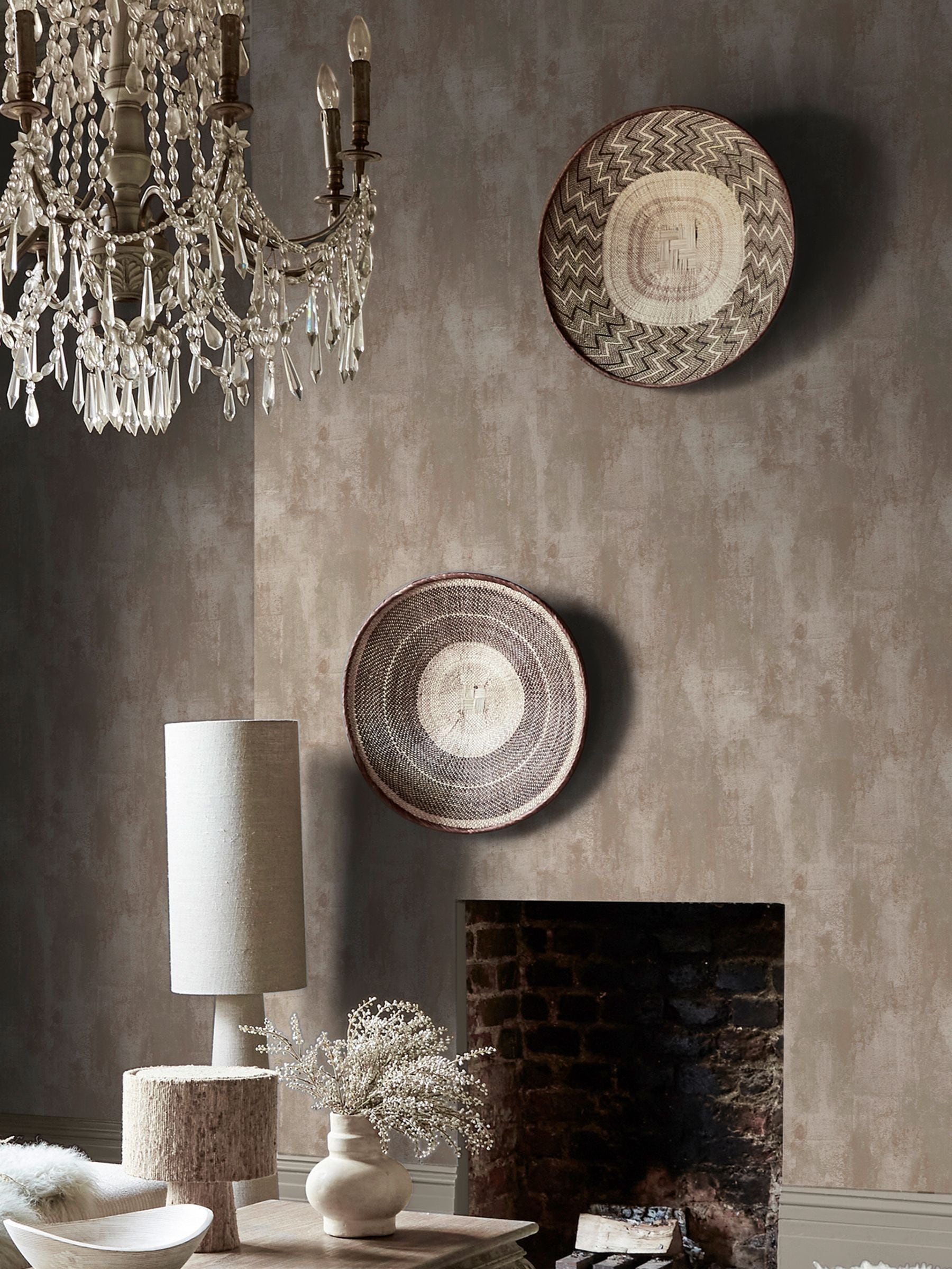 Abigail Ahern Limestone Oxidized Opulence A4 Wallpaper Sample
