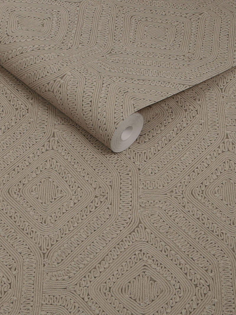 Abigail Ahern Fawn Artisan Weave wallpaper sample A4 (British brand)