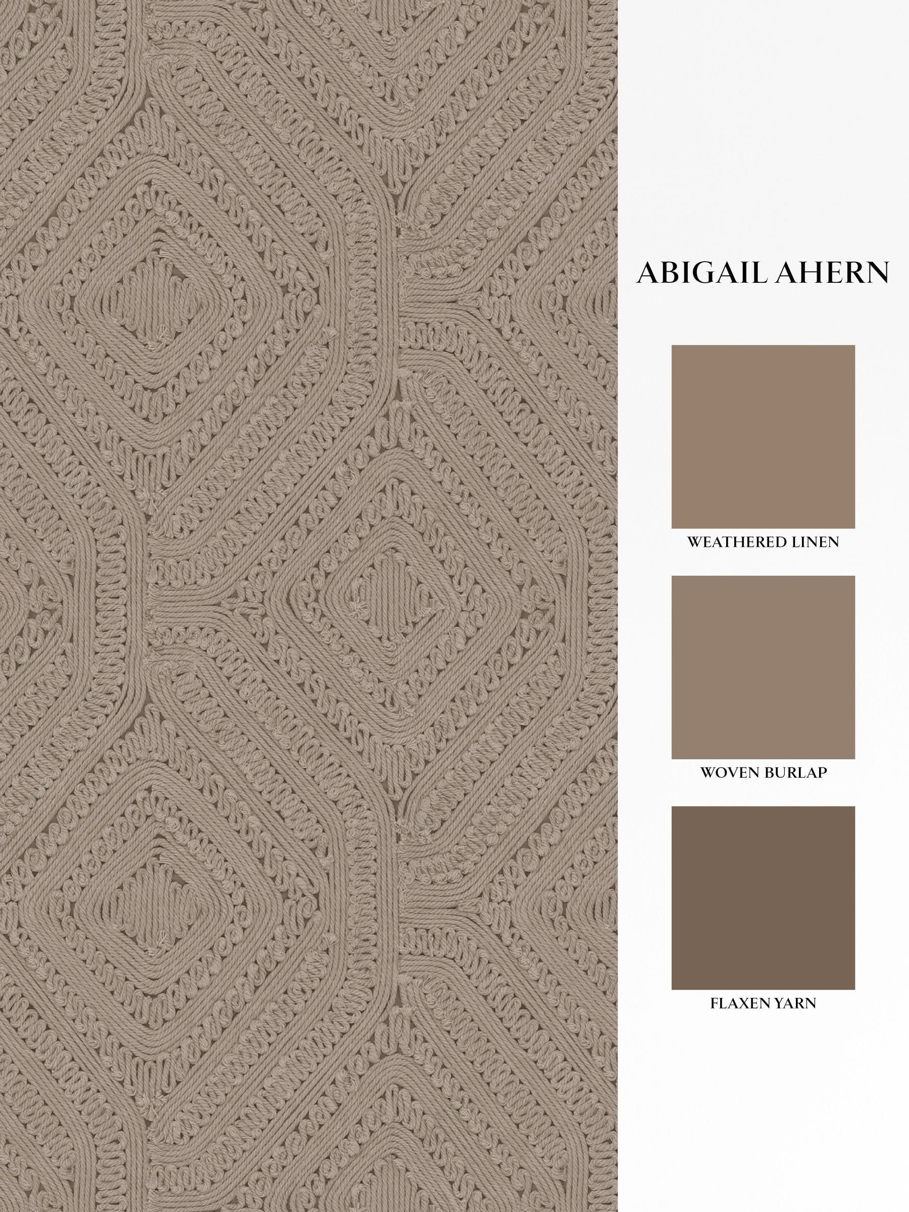Abigail Ahern Fawn Artisan Weave wallpaper sample A4 (British brand)