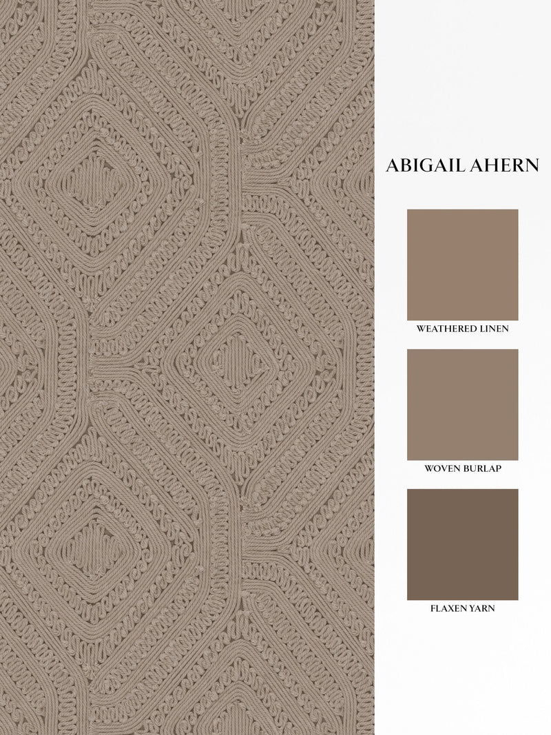 Abigail Ahern Fawn Artisan Weave wallpaper sample A4 (British brand)