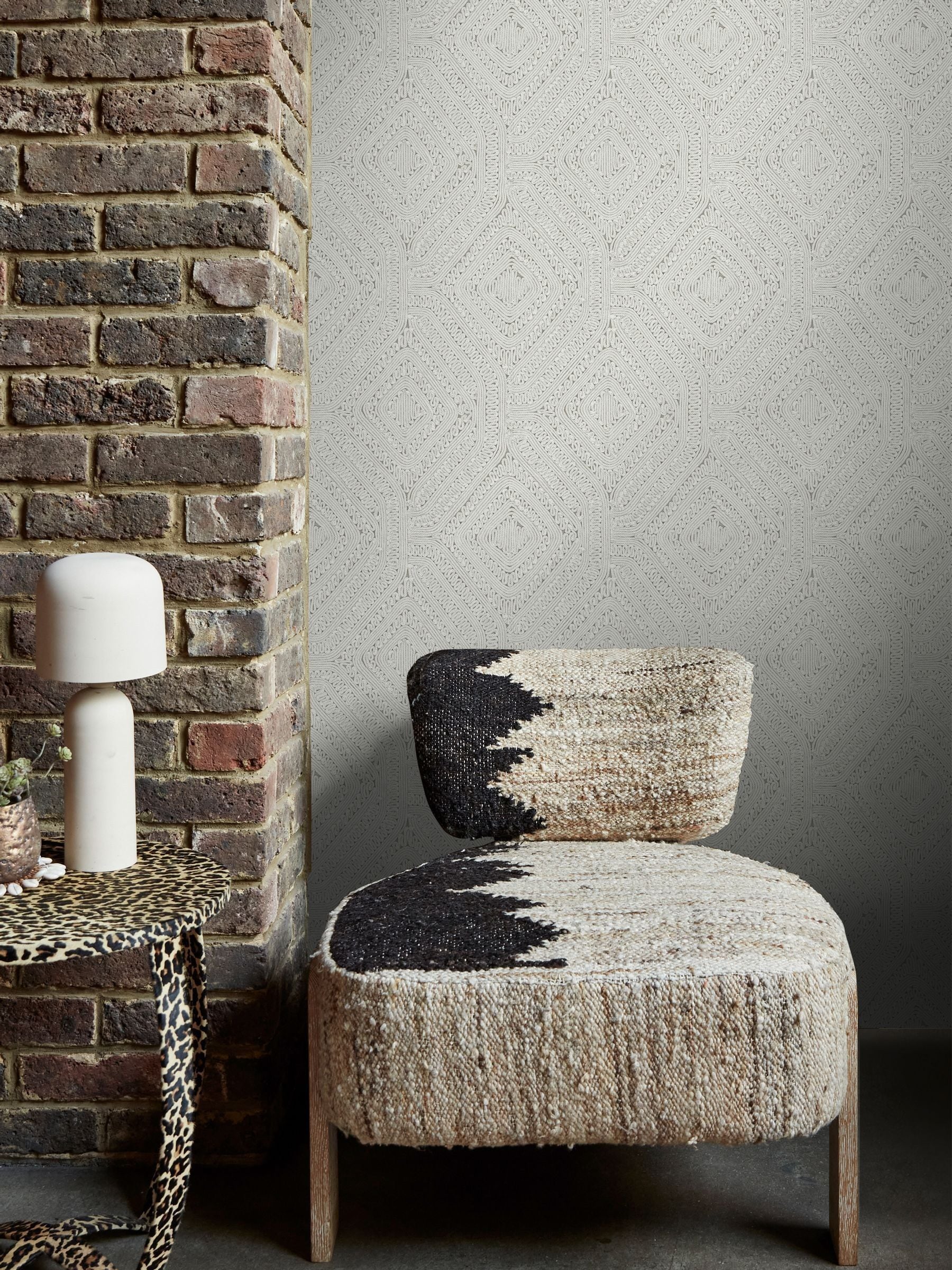 Abigail Ahern Fawn Artisan Weave Wallpaper Sample A4