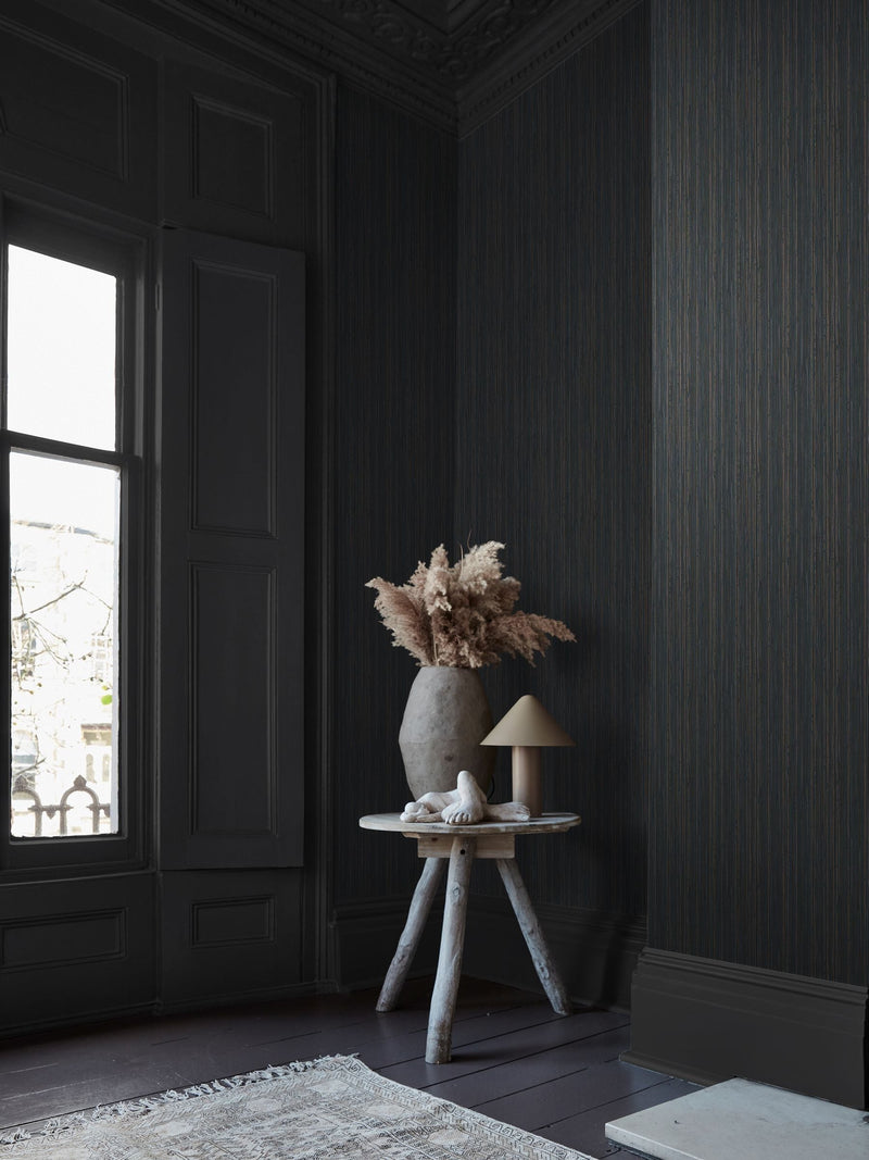 Abigail Ahern Twilight Fibre Stripe A4 Wallpaper Sample