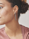Gunmetal cluster drop pierced earrings, UK version