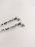 Gunmetal cluster drop pierced earrings, UK version