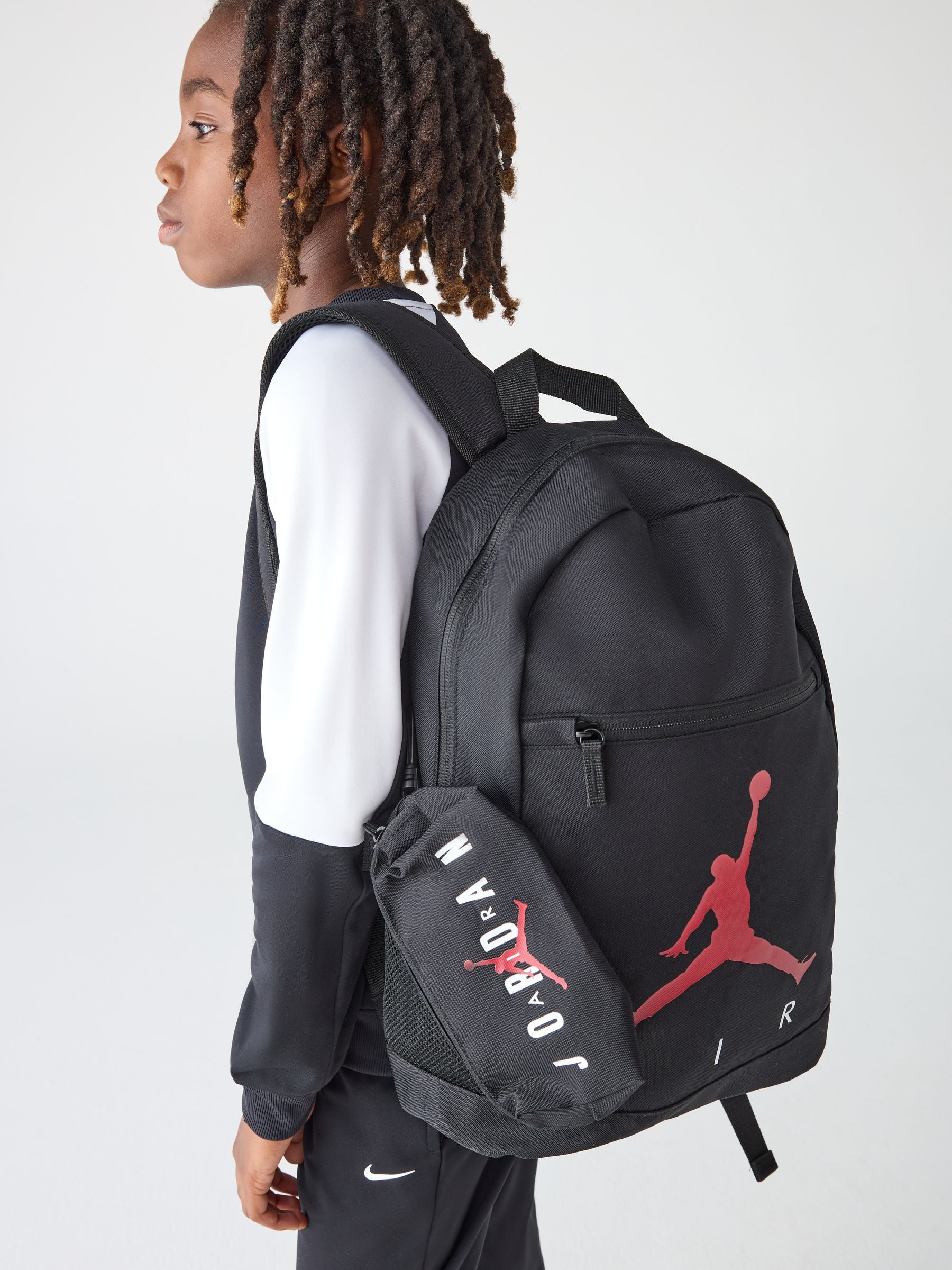 Jordan red school backpack with pencil case - British product