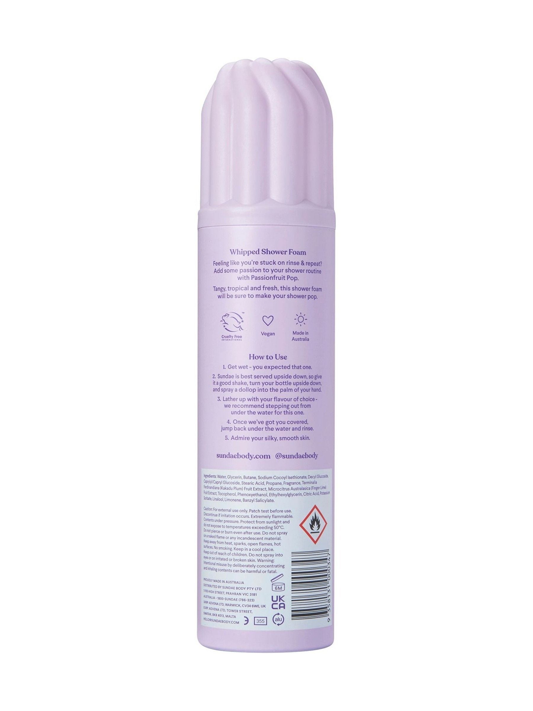 Sundae Passionfruit Pop Duschschaum 265ml (Britische Marke)