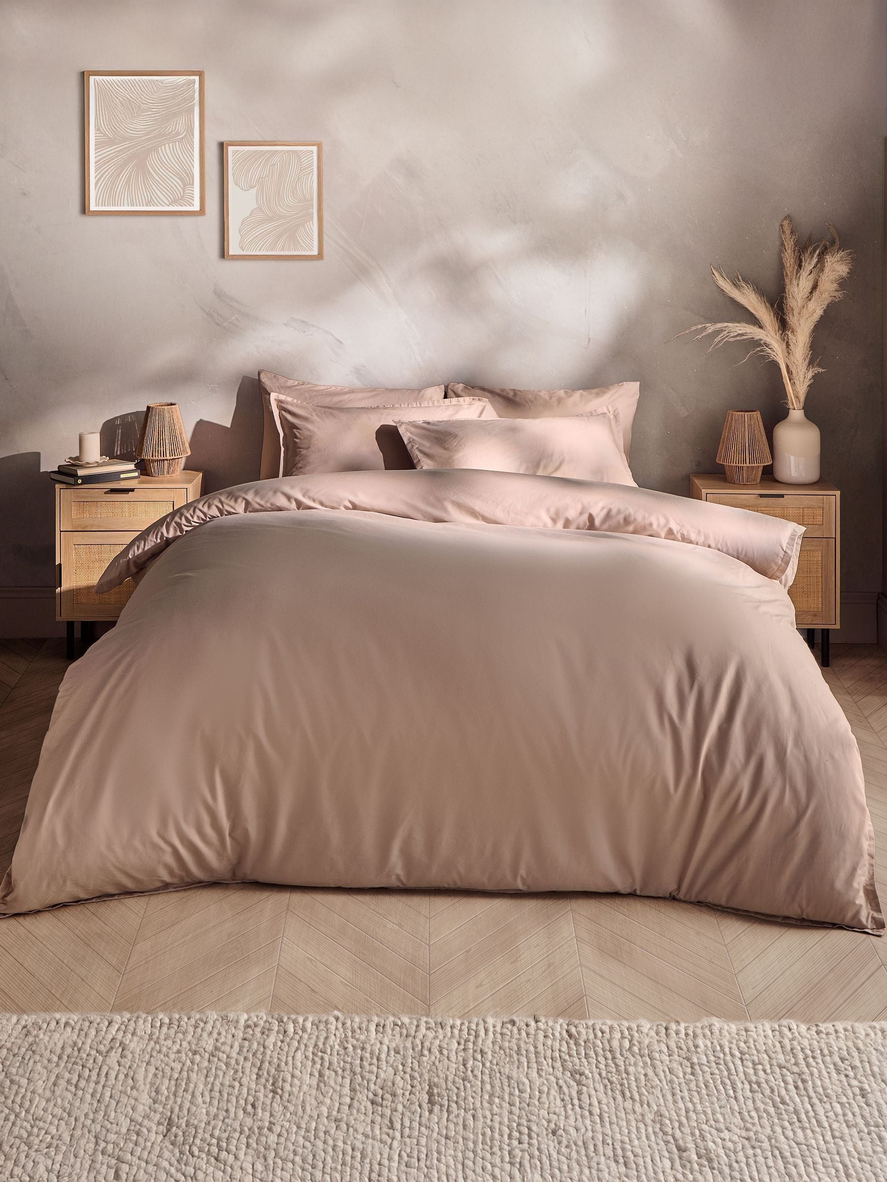 Silentnight Natural Cotton Rich T180 Washed Duvet Set (British brand)